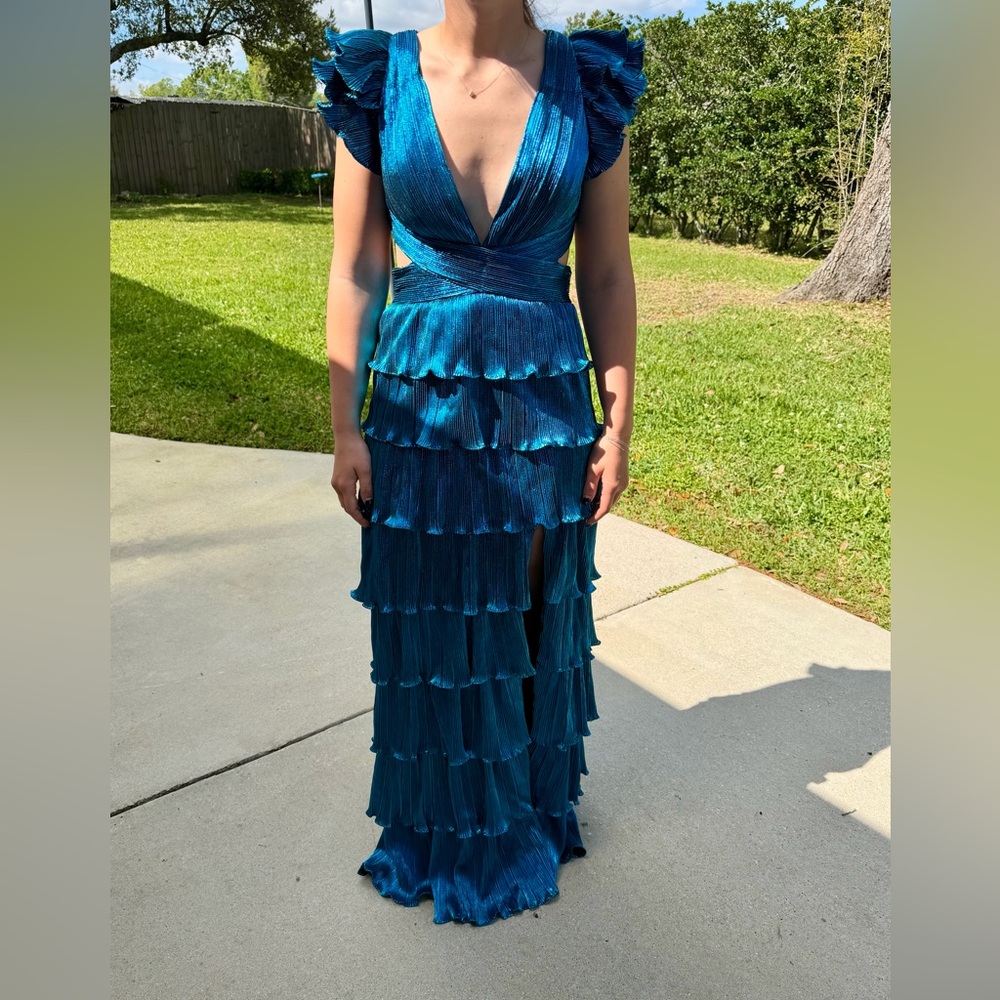 Blue Ruffle Dress